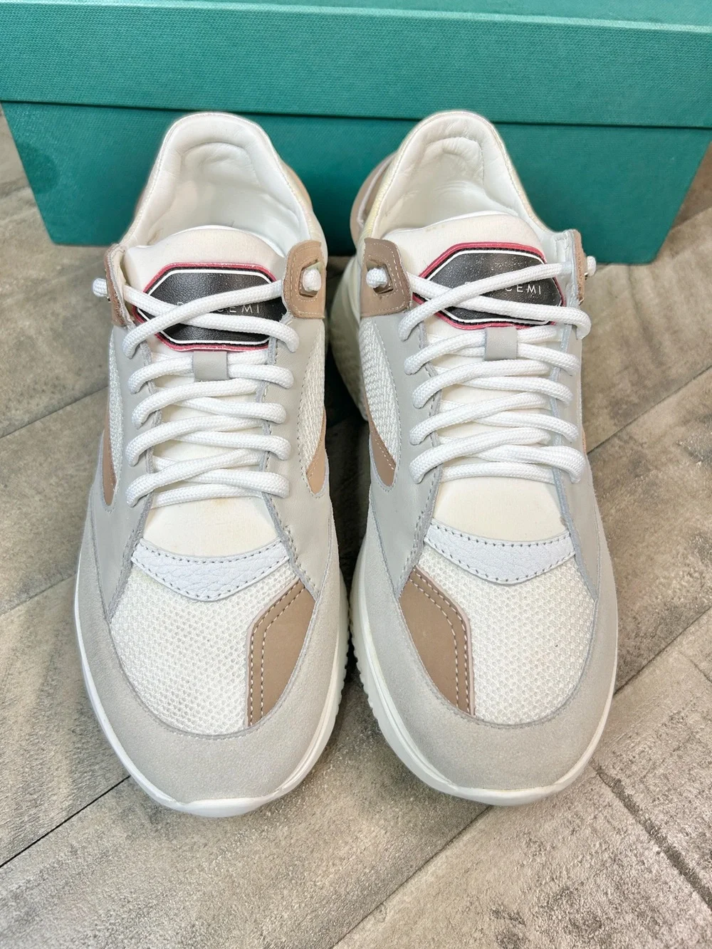 Buscemi Veloce Women’s Sneakers Size 37 White Beige Luxury Designer Shoes‎